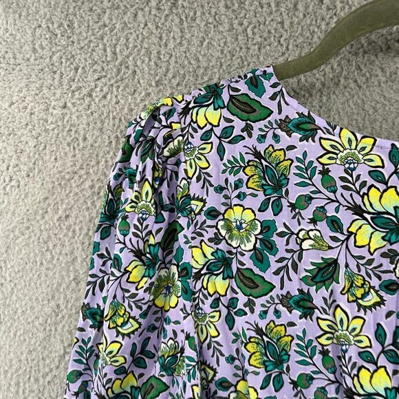 IKKS paris women’s flower print draped blouse size EU 40 NWT - Picture 10 of 14